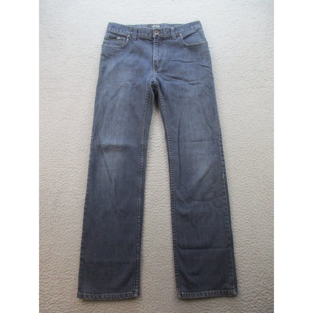 VANS Jeans Boy's 18 Slim Fit Straight Leg Cotton Blend Modern Blue Denim 28x28